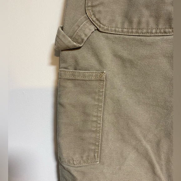 Carhartt B11 Original Dungaree Work Pants 32x32 — Khaki Duck Canvas Utility - Picture 8 of 10